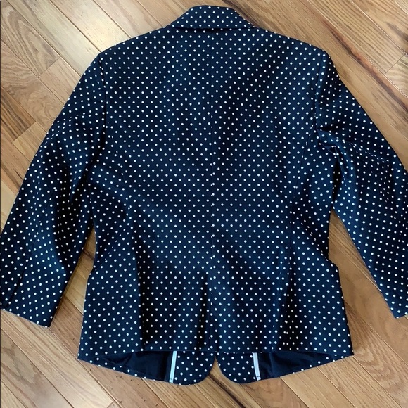 Talbots black and white polka dot jacket - Picture 2 of 4